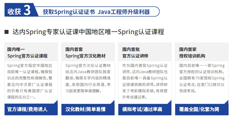 在達內學習考取Spring認證的優(yōu)勢和收獲