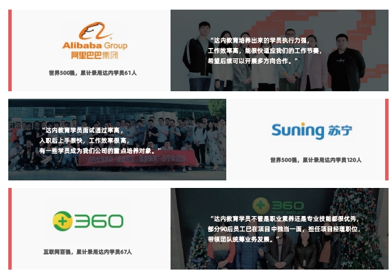 上海達(dá)內(nèi)教育企業(yè)的認(rèn)可